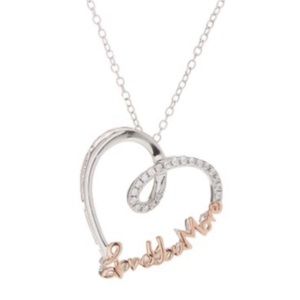 Love You More Sterling Silver And Rose Gold Necklace
